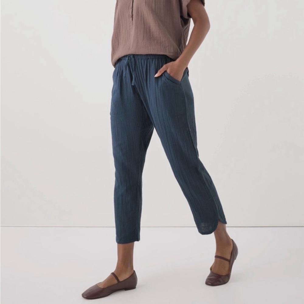 Pact Coastal Double Gauze Tapered Pull-On Pant Size Large
